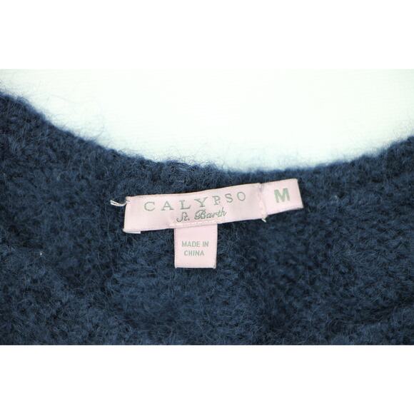 Calypso St Barth Navy Blue Mohair Wool Blend Sweater - Picture 4 of 8